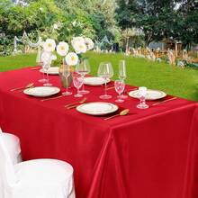 60 X 102 Inch Satin Tablecloth, Rectangular Satin Tablecloth, Shiny Silk Tablecloth, Smooth Table Decor, Suitable For Wedding Party Events - Multicolor - View 5