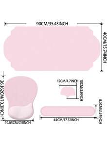 4-Piece Ergonomic Office Desk Accessories Set - Large Desk Mat, Keyboard Wrist Rest, Mouse Pad With Wrist Support, And Coaster - Suitable For Computers, Laptops And Home Office - View 8