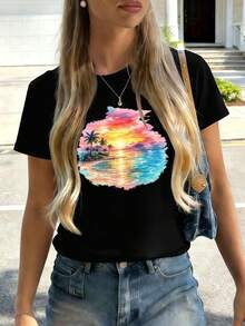Women T-Shirts - Black - View 2