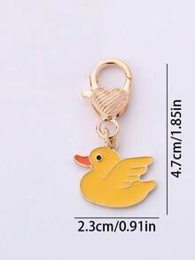 1pc Anime Cartoon Cute Duck Keychain Animal Farm Charm Phone Charm Backpack Decorative Pendant Bag Hanging Accessories Birthday Friend Gift - Multicolor - View 12