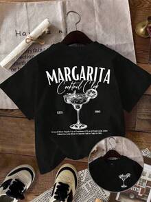 1 pieza de camiseta unisex de manga corta y cuello redondo, holgada, de 180 g, diseñada por artistas de Y2K en el estilo Bababask, hecha de 100% algodón puro.Son informales y versátiles, adecuados para ropa urbana, salidas diarias, campamentos, conciertos, eventos de hip-hop, rock y rap, y presentan diseños inspirados en celebridades.Ideal para festivales, otoño y uso durante todo el año. - Negro - Ver 6