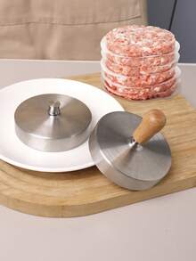 1pc/2pcs Stainless Steel Non-Stick Burger Press, DIY Hamburger Patty Maker, Sandwich Maker Tool, Non-Stick Burger Mold, Suitable For Beef, Cheese And Vegetable Burgers, Kitchen Accessory - Multicolor - View 4