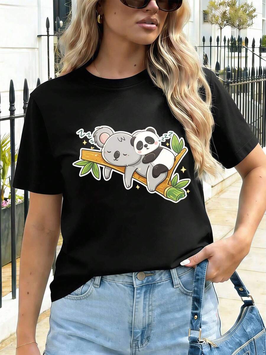 Women T-Shirts - Black - View 1