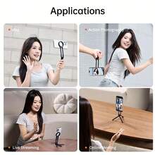 Magnetic Phone Holder Tripod 360° Rotatable Foldable Car Desk Mount MagSafe Compatible For IPhone Android Navigation Live Stream Travel - Multicolor - View 11