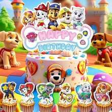 Birthday Party Decoration Set, Happy Birthday Banner, Hanging Swirl Decor, Cake & Cupcake Toppers, Birthday Party Supplies - Cartoon Power Strip - View 4