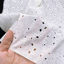 1Pc Embroidery Flower Hollow Fabric, 55.12x19.68inch(140x50cm) Suitable For Handmade DIY Party Decoration, Background Decoration, Table Decoration Fabrics And Other Multi-Purpose - Default - View 2