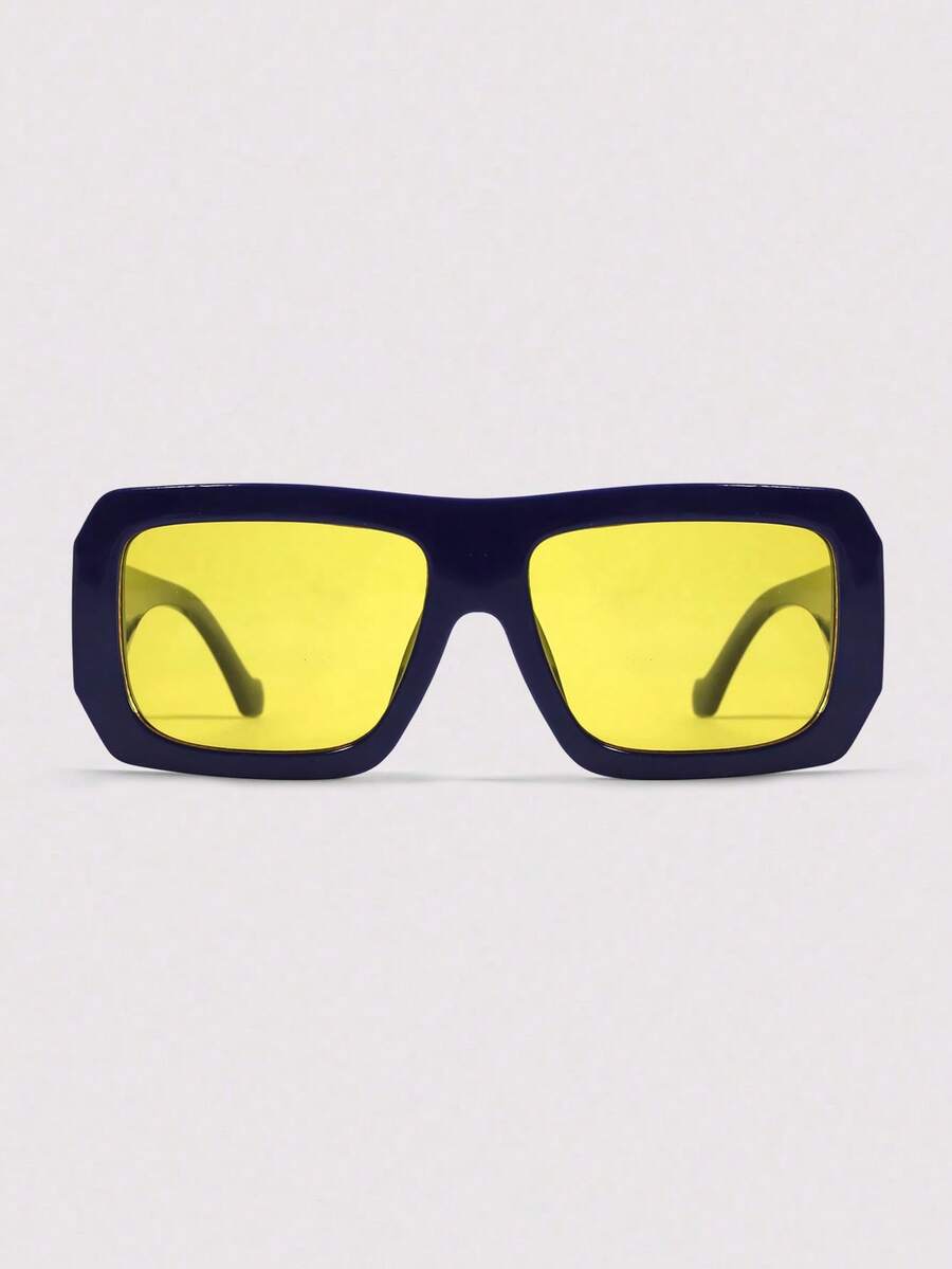 Visivana 1 Pair Square Fashionable Fashion Glasses, Retro Personalized Versatile, Suitable For Men And Women, Suitable For Daily Wear, Street Photography, Vacation, Travel, Beach And Other Occasions, Ideal Accessory For Summer Beach Vacation, Outdoor Activities And Travel.