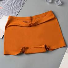 Pantalones cortos de  sin costuras para mujer, ropa interior antiexposición L XL, negro, informal, ventilado, suave, deportivo, Fitness, Yoga - Naranja - Ver 4
