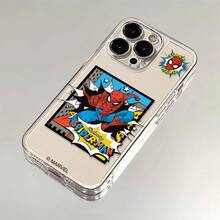 Marvel The Amazing Spider-Man Comic Style Clear Phone Case Compatible With IPhone 17/17 Pro/17 Pro Max/17 Air/16/15/14/13/12/11/X Series Iphone 17 Pro Max Case Iphone 17 Pro Case Iphone 17 Case The Girlfriend,Ideal Gift For Anime Fans - Transparent - View 2