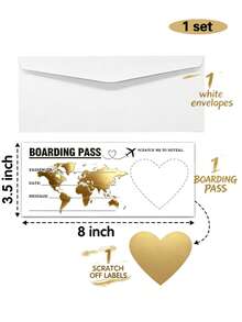 1 Set Surprise Reveal Scratch Off Card What Boarding Pass Card DIY Party Game Card For Birthday Christmas Holiday Announcement Gifts - Surprise Card - View 8