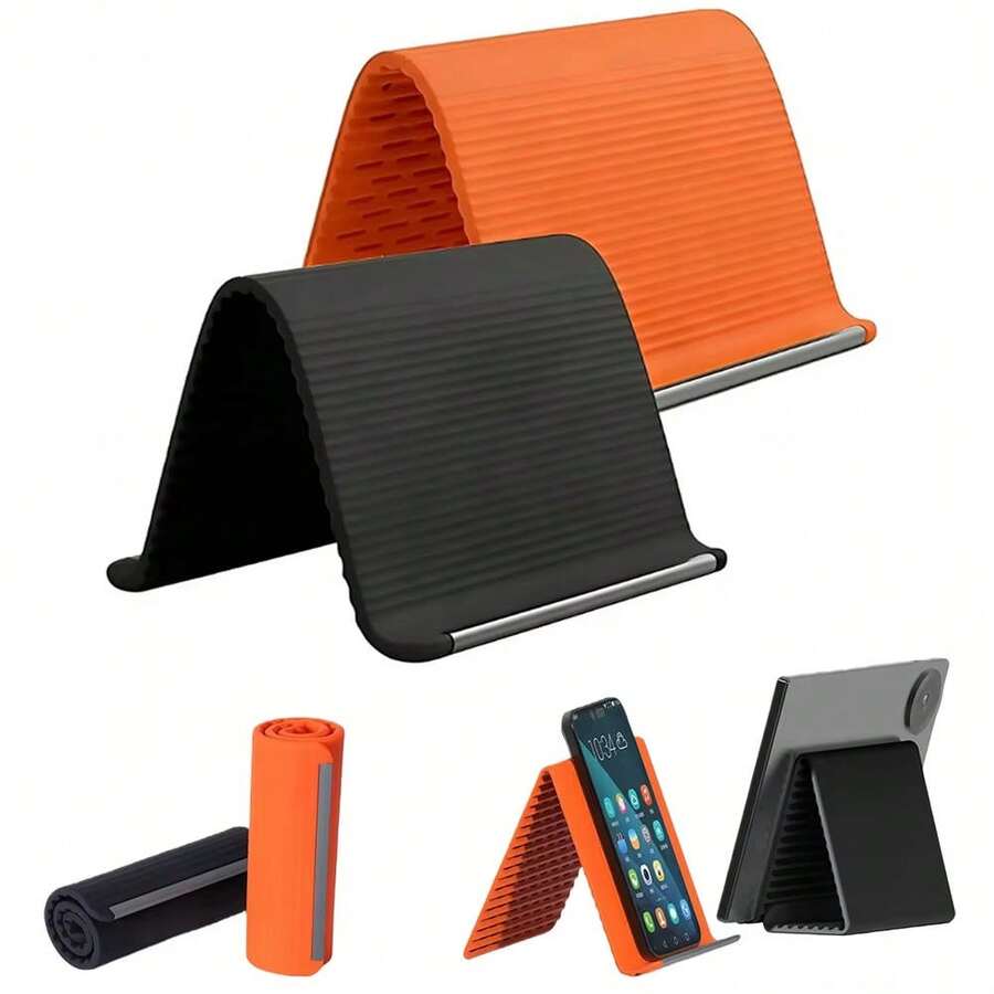 2027 New Foldable Deformable Magic Stand – Flexible Aluminum & Silicone Support, Universal For Phone, Tablet & Laptop, Desktop & Hanging Mount, Anti-Slip & Scratch-Resistant, Portable Rollable Design For Office & Entertainment