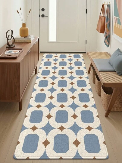 DAJIANG 1 tấm thảm dài kẻ sọc dùng cho nhà bếp/cửa ra vào, thích hợp cho phòng tắm, nhà bếp, ngoài trời, trong nhà, hành lang, phòng ngủ, phòng khách. Có thể giặt máy, dễ vệ sinh, đế chống trơn trượt. Phù hợp trang trí phòng ngủ, phong cách Nhật Bản/Bắc Âu, trang trí phòng tắm, trang trí ngoài trời.