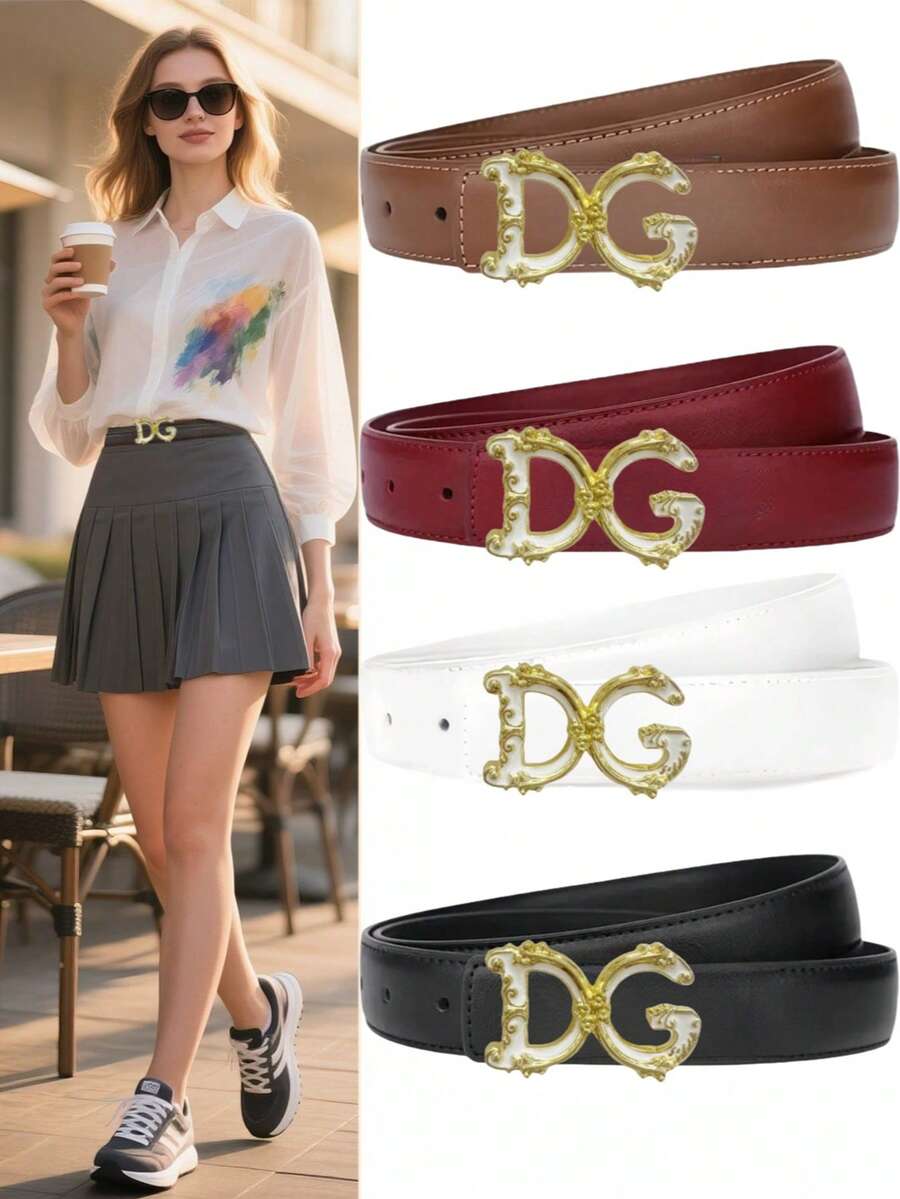 Elegant Women's Simple Versatile Waist Belt, Suitable For Skirts, Casual Fashion Korean Style Thin Waist Belt - Multicolor - View 1