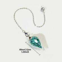 1pc Natural Amethyst Crystal Rose Quartz Divination Energy Healing Gemstone Quartz Decorative Pendant, Gift For Women, Fathers And Dads On July 4th Independence Day - Epoxy Pendulum - View 10