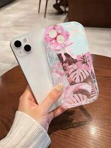 1 chiếc ốp lưng điện thoại chống rơi trong suốt màu kem, họa tiết hoa, chất liệu TPU, có thể dùng làm quà tặng ngày lễ, tương thích với Apple iPhone Xs/Xsmax/Xr/11 12 13 14 15 16pro/Promax/14 15 16plus/17, unisex - Nhiều màu - Xem 4