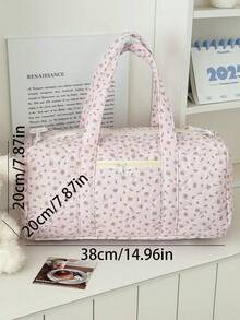 (38*20*20cm) Túi tote chần bông họa tiết hoa, túi xách tay và túi đeo vai nhẹ, túi đựng đồ đi bệnh viện cho bà mẹ mang thai - Nhiều màu - Xem 13