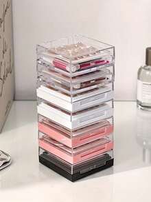 10/5/1pc-B Double-Layer Transparent Nail Art Display Box - A-PE Nail Art Storage Box Portable Dust-Proof Storage Box Lid, Suitable For Nail Tips And Nail Art Tools, Double-Layer Pressed Nail Art Sorting Box, Suitable For Vacation Beach, Bathroom, Bedroom And Other Places, Large Capacity, Essential For Makeup Bag, Essential For Travel - Multicolor - View 9
