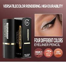 Waterproof Eyeliner Pencil, Long-Wearing Gel Eyeliner For Professional Makeup, 1 Count 4 Color - 彩色 - 查看 5