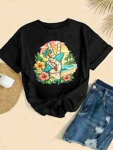 Women T-Shirts - Black - View 2