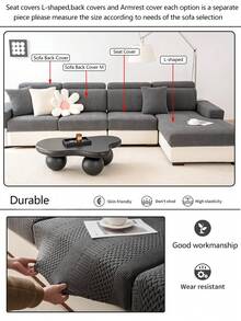 1 tấm bọc ghế sofa co giãn, chống trượt, phủ toàn bộ bề mặt, bọc đệm sofa đa năng dùng được cả bốn mùa, vải dày dặn, có thể giặt máy, chống bụi, thân thiện với thú cưng, phù hợp cho phòng ngủ, văn phòng, phòng khách, sofa hình chữ L và sofa 1/2/3/4 chỗ ngồi. - Màu xám đen - Xem 11
