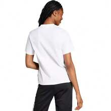 Adidas Áo thun ngắn tay mùa hè ESSENTIALS ba sọc dành cho nữ - trắng - Xem 3