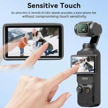 (4+4片) Pocket 4 鏡頭保護膜套組 - 9H 鋼化玻璃螢幕保護膜，相容 Osmo Pocket 3/Pocket 4/4Pro 相機配件 [4+4片] 0.3mm 厚度 防刮易安裝 無氣泡 - 查看 7