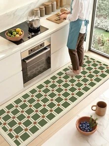 DAJIANG 1pc Striped Pattern Long Kitchen Mat/Doormat, Suitable For Bathroom, Kitchen, Outdoor, Indoor, Hallway, Bedroom, Living Room, Machine Washable, Easy To Clean, Non-Slip Bottom, Applicable For Bedroom Decor, Japanese/Nordic Style Decor, Bathroom Decor, Outdoor Decor - Multicolor - View 5
