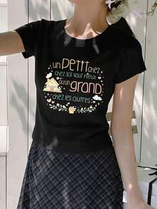 Women T-Shirts - Black - View 2