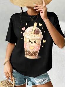 Women T-Shirts - Black - View 2