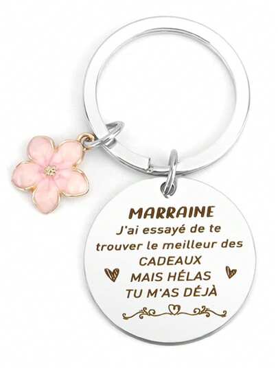 Cadou pentru nașă, breloc cadou pentru nașă, cadou pentru nașă de Crăciun, cadou personalizat pentru nașă, cadou pentru nașă de Crăciun, cadou pentru nașă cadou de Ziua Mamei, cadou de Ziua Mamei slogan casual timp liber petrecere drăguț stradă elegant aliaj de zinc Ziua Mamei