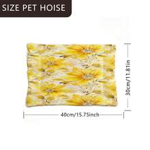 1 pieza Colchoneta para cama de mascota suave, esterilla reversible para jaula de perro con diseño floral minimalista, lavable para perros pequeños/medianos/grandes, adecuada para todas las estaciones - Multicolor - Ver 7