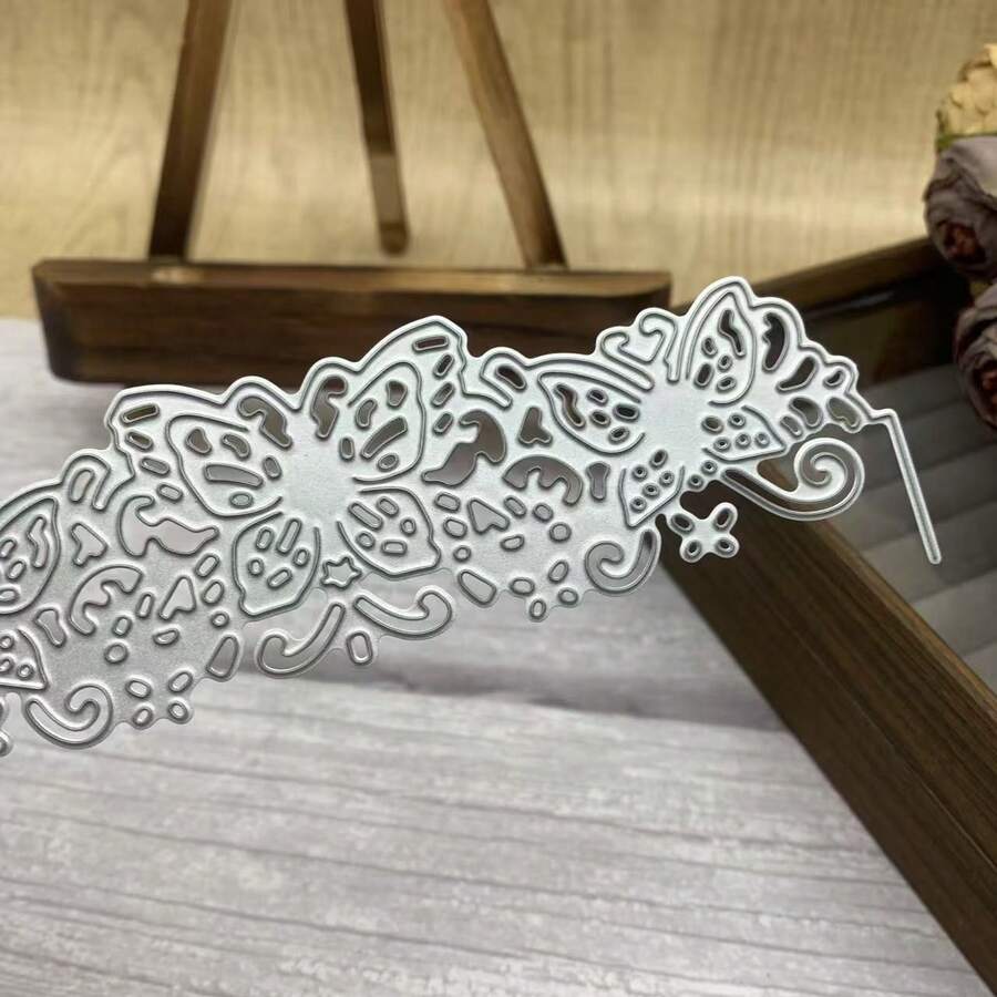 Lace Butterfly Border Frame Metal Die Cuts, Hollow Butterfly Edge Frame ...