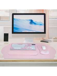 4-Piece Ergonomic Office Desk Accessories Set - Large Desk Mat, Keyboard Wrist Rest, Mouse Pad With Wrist Support, And Coaster - Suitable For Computers, Laptops And Home Office - View 4