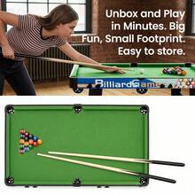 Compact Foldable Billiards Table 90 * 50 * 66cm, Portable Indoor Billiards Table With Clubs Complete Set Of Accessories - Variant1 - View 4