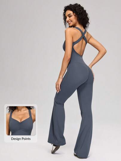 MASKERT Women's Elastic Jumpsuit, Suitable For Yoga, Running, Daily Workout, Casual Outdoor Travel, Comfortable & Versatile Sports