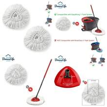 BonusLife 2-Pack Mop Head For O-Ceda EasyWrin Spin Mop Refill 1-Tank System Only Easy Cleaning Microfiber Replacement - 1 - Xem 1