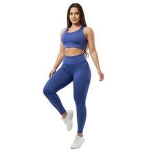 Combo Of 4 Sets Of Leggings, Gym Workout, Supplex Top And Pants A01 Plain - 黑-灰-藍-紅酒 - 查看 7
