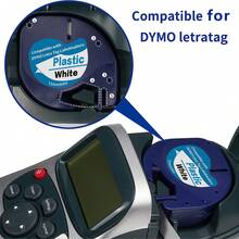 3包12mm兼容Dymo LetraTag标签机替换装标签带，型号91331、91332、91333、91334、91335，黑底白字，黄色、红色、蓝色，塑料材质，12mm x 4m，91331(91201 S0721660)，适用于Dymo LetraTag Plus标签机LT-100H、LT-100T、LT-110T。 - 1套 - 查看 5
