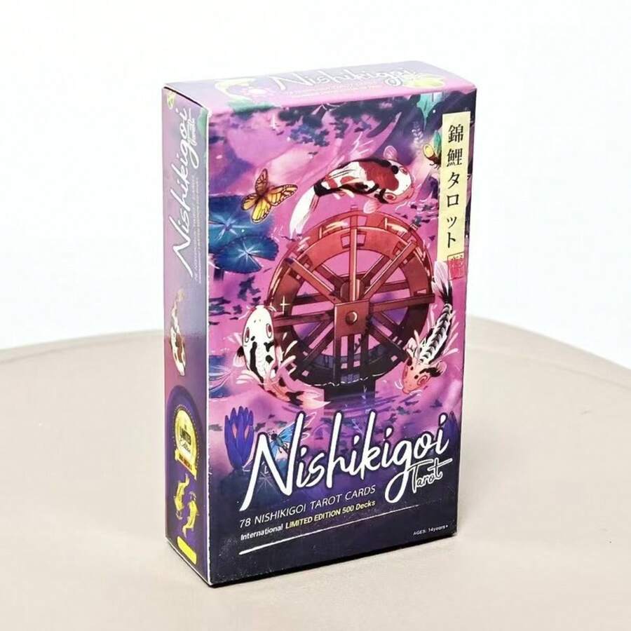Bộ 78 lá bài kiểu Tarot Nishikigoi, trò chơi bài nghệ thuật cá Koi dành cho người mới bắt đầu. - Nhiều màu - Xem 1