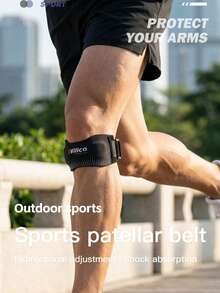 1pc Adjustable Patellar Tendon Knee Strap, Suitable For Running, Hiking, Basketball, Fitness And Other Sports - Multicolor - View 2