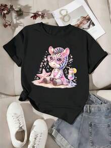 Women T-Shirts - Black - View 2