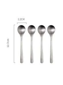 Matte Stainless Steel Spoon, Soup Spoon, Breakfast, Yogurt, Dessert Spoon, Eating, Mixing Spoon - View 8