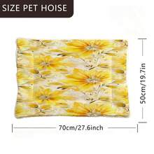 1 pieza Colchoneta para cama de mascota suave, esterilla reversible para jaula de perro con diseño floral minimalista, lavable para perros pequeños/medianos/grandes, adecuada para todas las estaciones - Multicolor - Ver 8