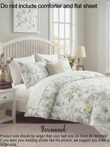 2pcs/3pcs Green Fresh American Country Floral Digital Print Comfy Bedding Set (1 Duvet Cover + 2 Pillowcases, Without Filler), Made Of Soft Polyester Fiber, Suitable For Master Bedroom, Guest Room, All Seasons, Spring - Multicolor - View 7