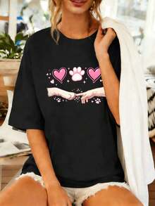 Women T-Shirts - Black - View 1