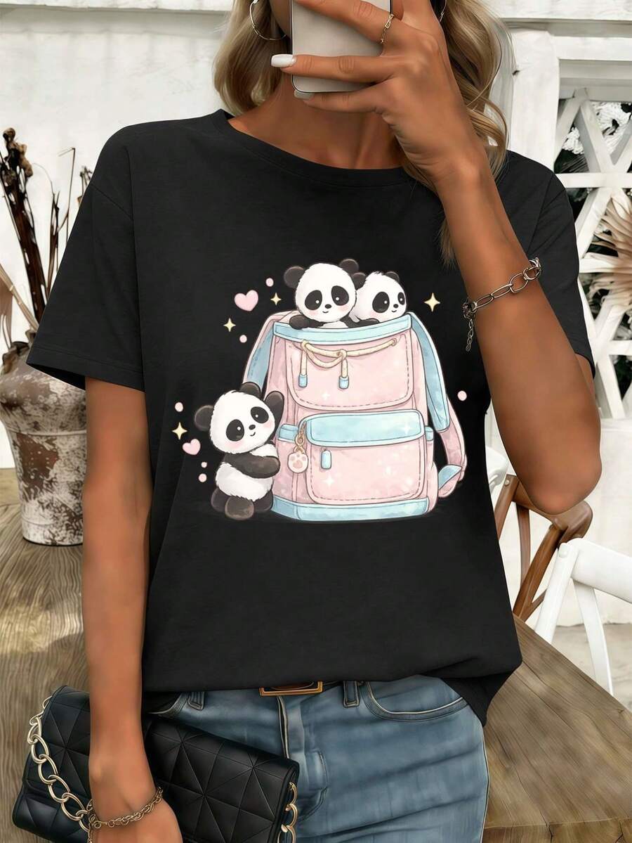 Women T-Shirts - Black - View 1