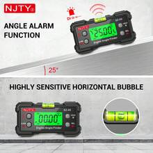 1 pieza Transportador digital, medidor de ángulo digital, calibrador de ángulo, recargable por USB, buscador de ángulo con pantalla LCD retroiluminada y base magnética, inclinómetro mini para medición relativa, adecuado para bricolaje, carpintería, construcción, decoración del hogar, maquinaria pesada y vehículos - A - Ver 10