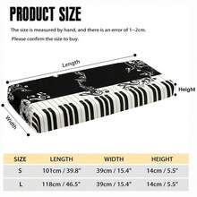 1 pieza Cubierta decorativa plana 2D para teclado de piano, apta para teclados electrónicos de 61/88 teclas - Patrón de notas musicales | Cubierta protectora fácil de limpiar (Teclado no incluido) - Ver 19