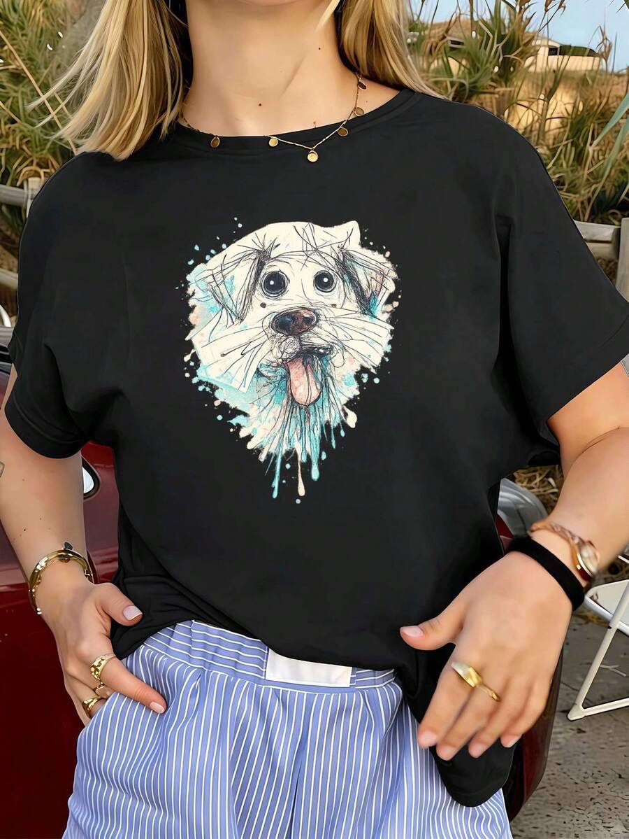 Women T-Shirts - Black - View 1