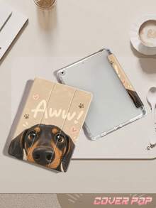 Ốp bảo vệ máy tính bảng họa tiết chó Dachshund, tương thích với iPad Air 8 2026 (11/13 inch), iPad Pro 11 inch (9.7/10.2/10.5/10.9/12.9 inch), thế hệ thứ 10, Galaxy Tab S6 Lite 10.4 inch, Kindle Paperwhite thế hệ thứ 12 (2024), Kindle (thế hệ thứ 11) (2022), mềm mại, chống sốc, chân đế thông minh/tự động bật/tắt màn hình, món quà Giáng sinh tuyệt vời. - Nhiều màu - Xem 3